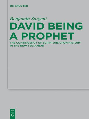 cover image of David Being a Prophet